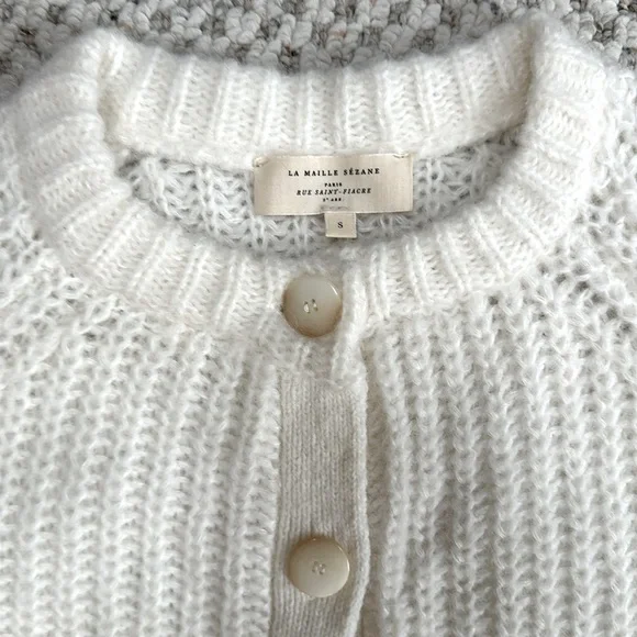 NWOT Sézane Emile Cardigan - Ecru - Size Small - Picture 3 of 13